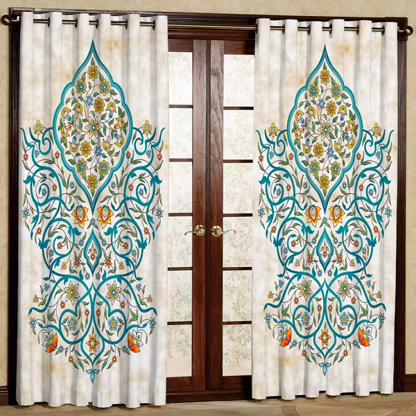 پرده مدل مخمل پانچی کد 7621 سایز 280x140 سانتی متر