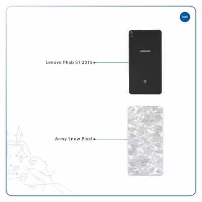 برچسب پوششی ماهوت مدل Army-Snow-Pixel مناسب برای تبلت لنوو Phab B1 2015