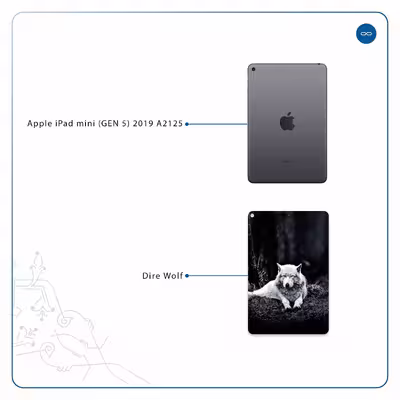 برچسب پوششی ماهوت مدل Dire Wolf مناسب برای تبلت اپل iPad mini (GEN 5) 2019 A2125