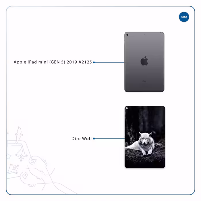 برچسب پوششی ماهوت مدل Dire Wolf مناسب برای تبلت اپل iPad mini (GEN 5) 2019 A2125