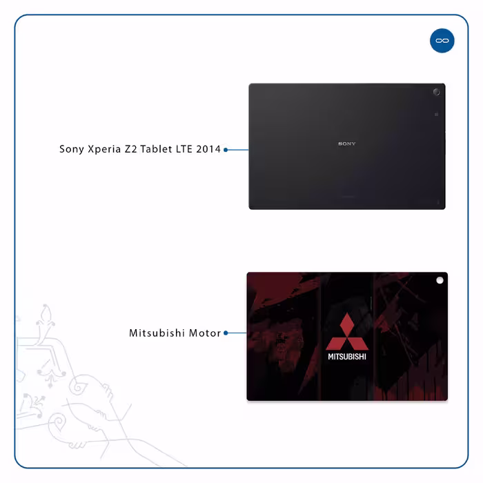 برچسب پوششی ماهوت مدل Mitsubishi Motor مناسب برای تبلت سونی Xperia Z2 Tablet LTE 2014