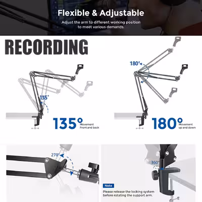 پایه میکروفن رکوردینگ مدل desk