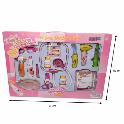 ست اسباب بازی تجهیزات پزشکی کد 9916 مجموعه 14 عددی