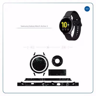 برچسب ماهوت طرح Graphite-Green-Marble مناسب برای ساعت هوشمند سامسونگ Galaxy Watch Active 2 44mm