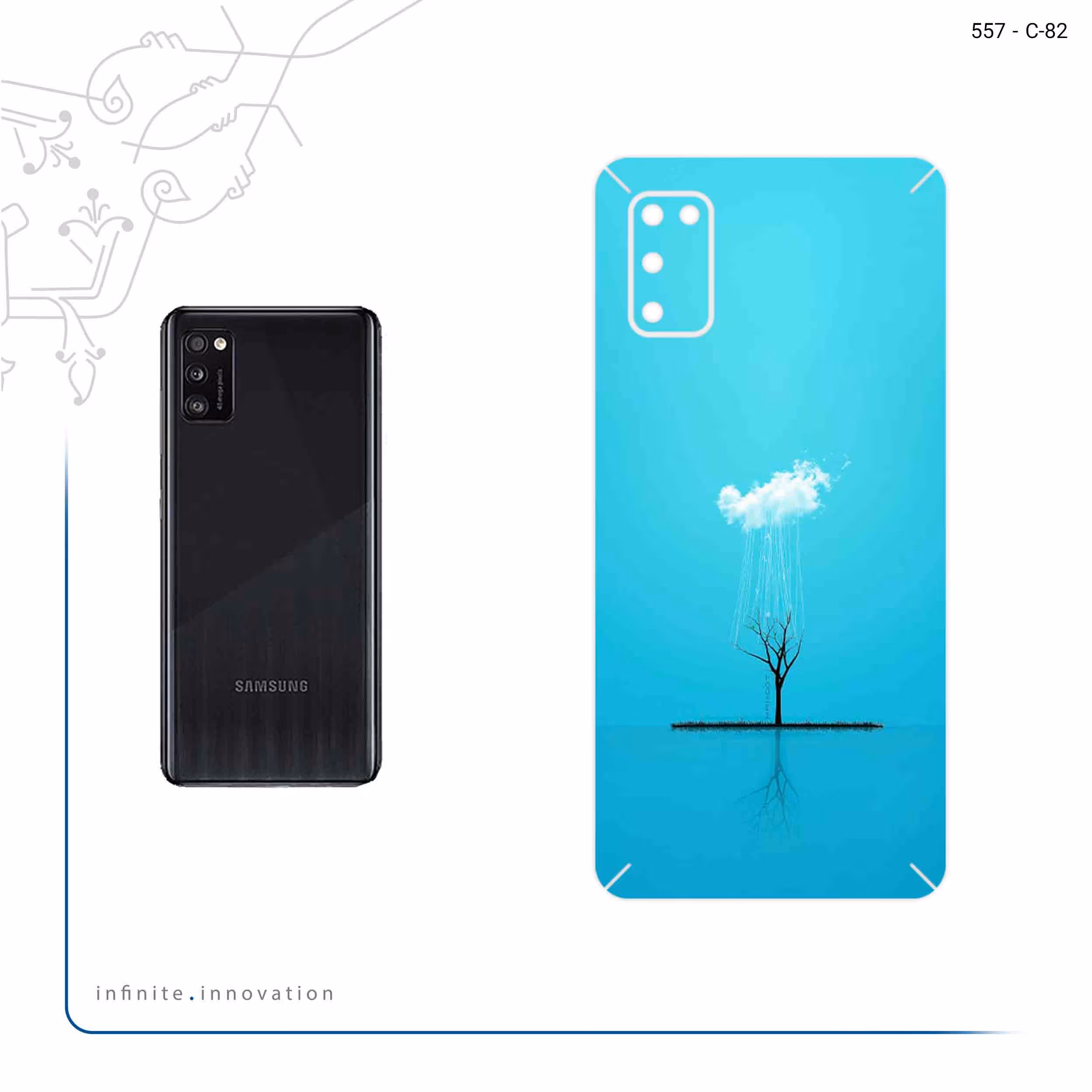 برچسب پوششی ماهوت مدل Minimal Tree مناسب برای گوشی موبایل سامسونگ Galaxy A41