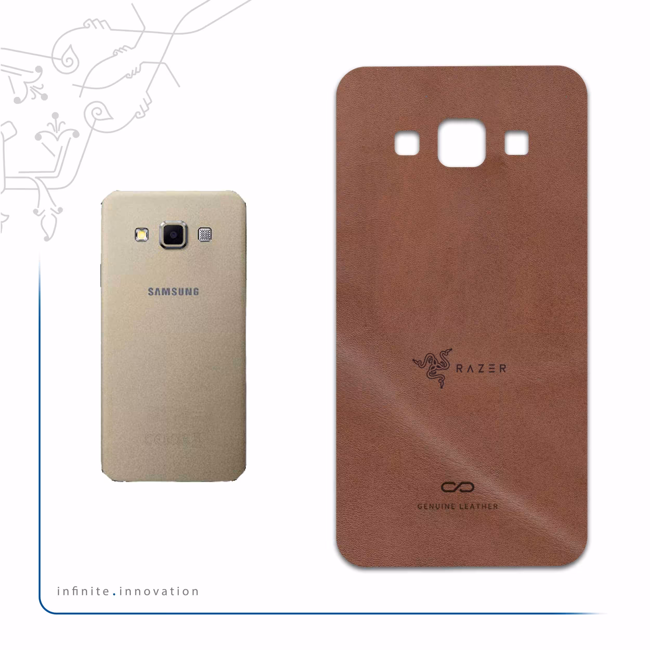 برچسب پوششی ماهوت مدل MNL-RZR مناسب برای گوشی موبایل سامسونگ Galaxy A3