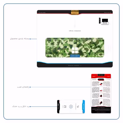 برچسب پوششی ماهوت مدل Army-Green-2 مناسب برای تبلت مایکروسافت Surface Pro 4 2015