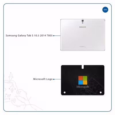 برچسب پوششی ماهوت مدل Microsoft-Logo مناسب برای تبلت سامسونگ Galaxy Tab S 10.5 2014 T805