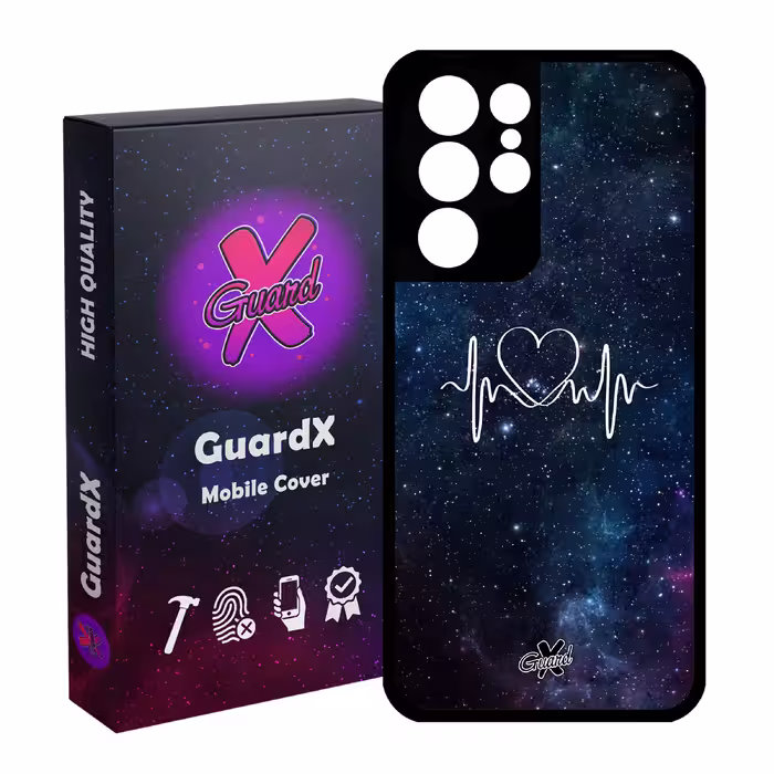 کاور گارد ایکس طرح Love مدل Glass10114 مناسب برای گوشی موبایل سامسونگ Galaxy S21 Ultra