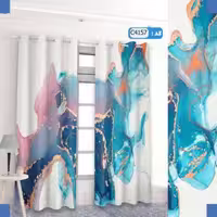 پرده تصویری طرح ابرنگی برند پرنا