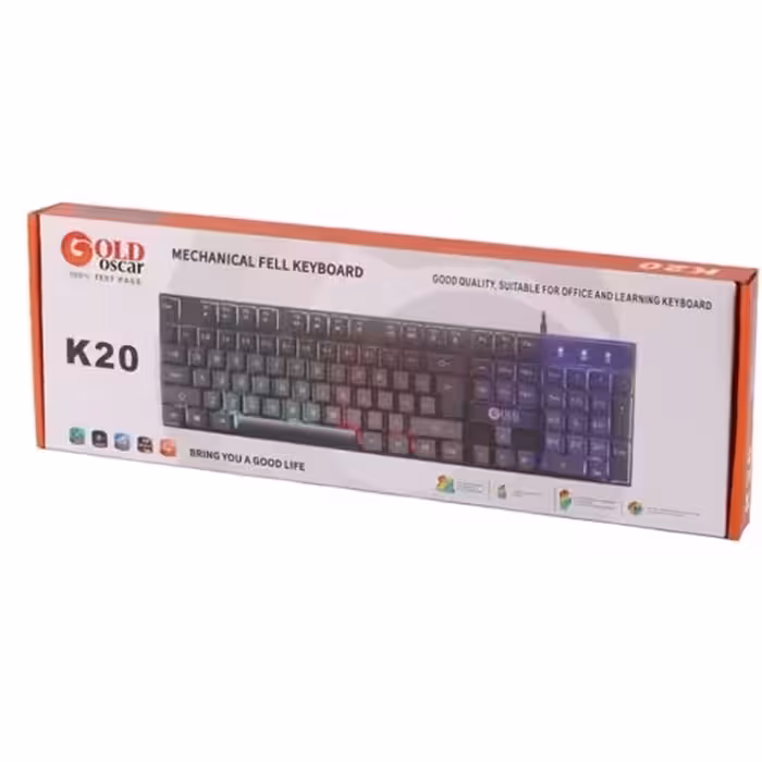 کیبورد گیمینگ گلد اسکار مدلGold Oscar K20