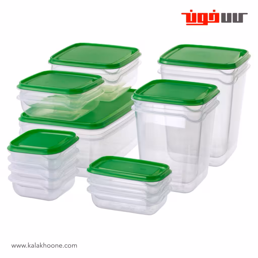 ست 17 تکه ظروف نگهدارنده غذا ایکیا مدل PRUTA