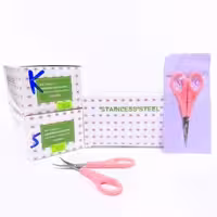 قیچی ابرو دسته صورتی طرح (2)