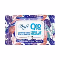 دستمال مرطوب پاک کننده آرایش دافی مدل Q10 طرح گل 3 50 عددی