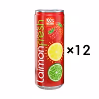 نوشیدنی آبمیوه انواع توت و لیمو لایمون فرش بسته ی 12 عددی (330 میل) laimon fresh