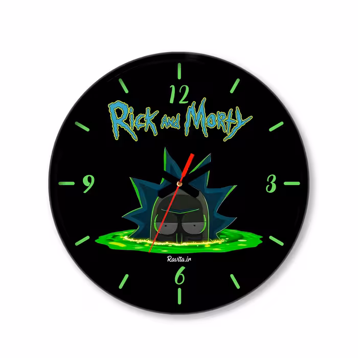 ساعت دیواری بزرگ راویتا طرح ریک و مورتی کد 3657