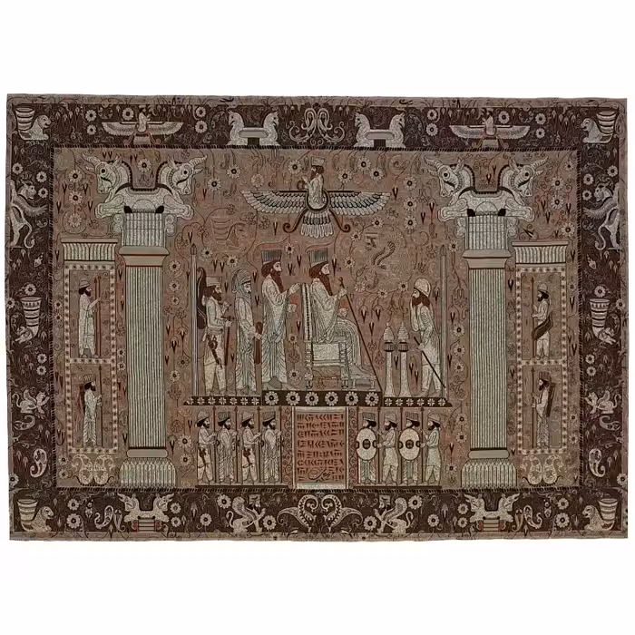 ترمه بزرگ تابلوئی ابریشم کد TRTAB34 نفیس بدون آستر