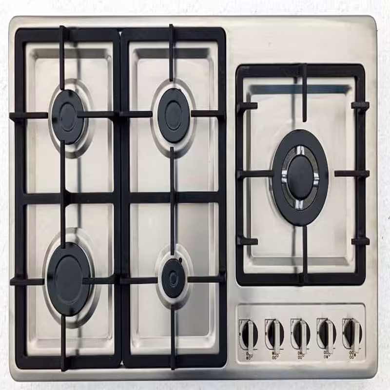 اجاق صفحه ای پنج شعله استیل هاردستون پلوپز کنار با ترموکوبل