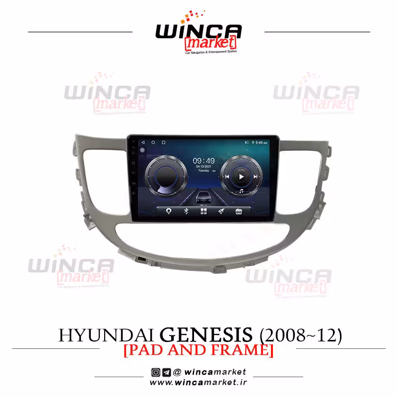 مانیتور جنسیس سدان 2008-12 رم 4 حافظه 32 سری TS855-5G FLYDYT محصول وینکا