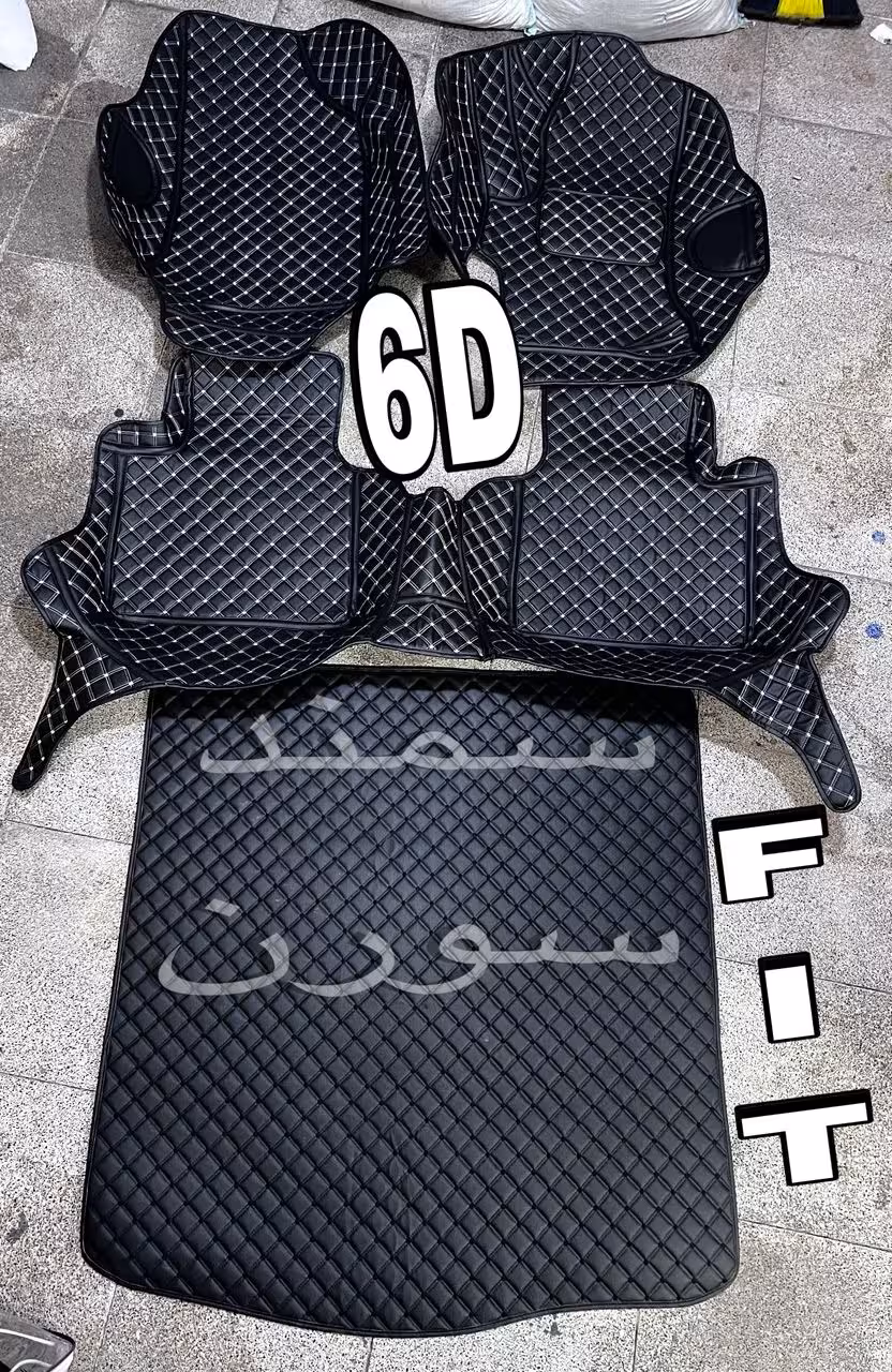 کفپوش سورن6بعدی چرم گلدوزی باصندوق درجه1ضدآب قابل شستشووانعطاف کوالیتی بالامناسب سمندسورن