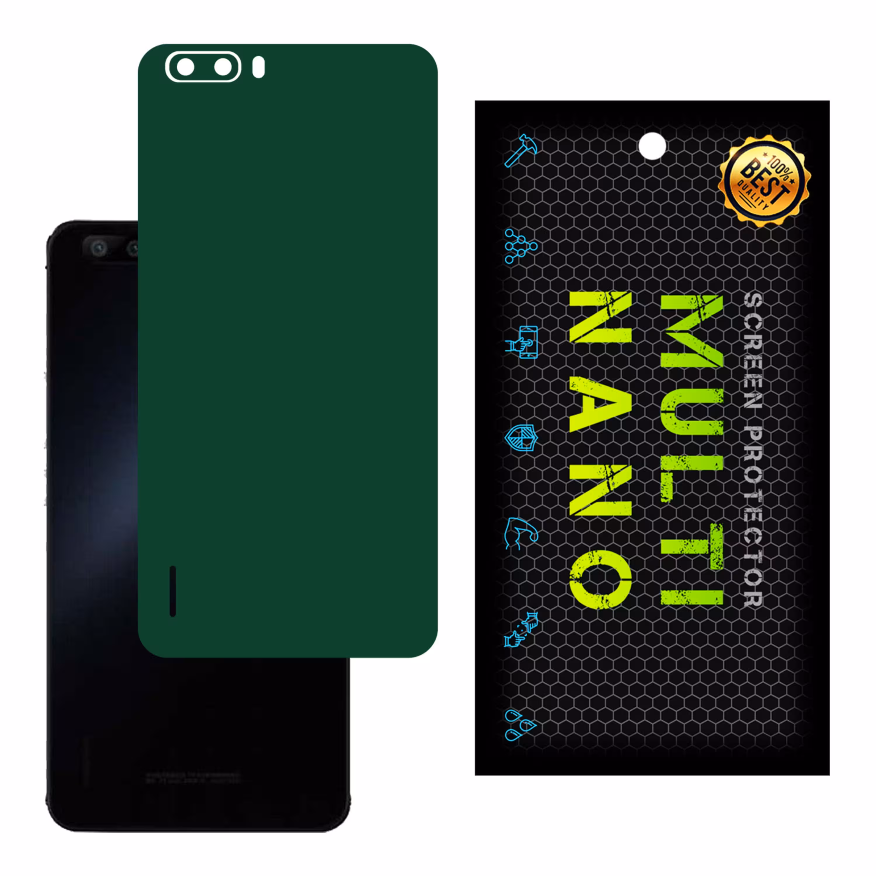 برچسب پوششی MultiNano مدل X-F1M-Green برای پشت موبایل هواوی Honor 6 Plus