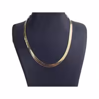 زنجیر استیل مردانه طلایی هرینگبون 2028