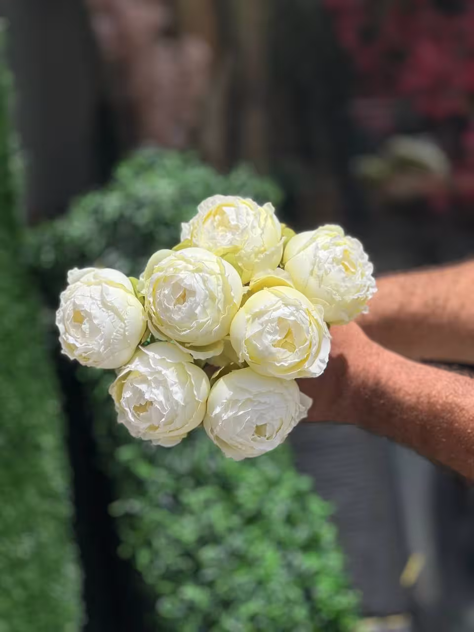 پیونی نباتی مصنوعی 10 شاخه(سایز بزرگ) کپی