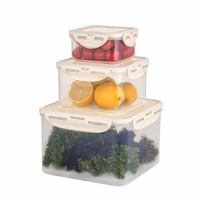 سرویس ظرف فریزری 6 پارچه مربع کد 778