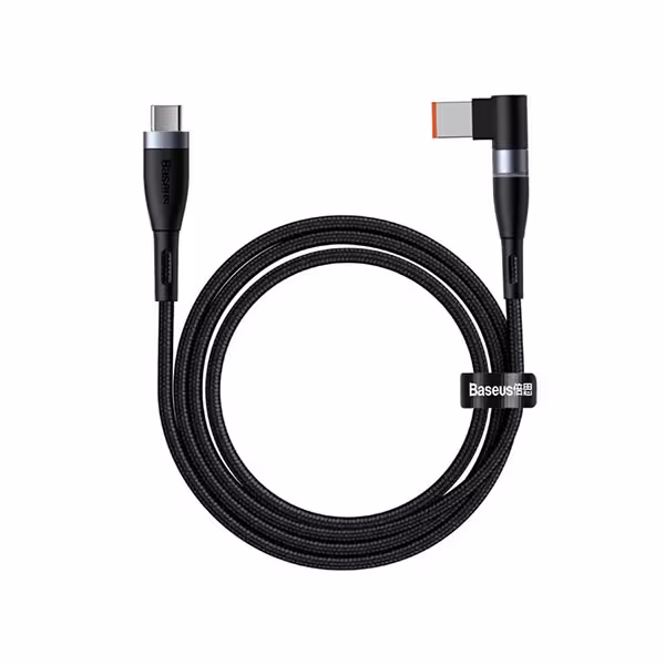 کابل مگنتی تبدیل Type-c به پورت مربعی DC باسئوس طول 2 متر با توان 100 وات مدل CATXC-U01