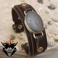 دستبند حدید حکاکی دستی هفت جلاله کد D_1871