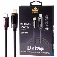 کابل تبدیل USB-C به لایتنینگ دیتا پلاس سری رویال مدل Royal DP-R320L طول 1 متر