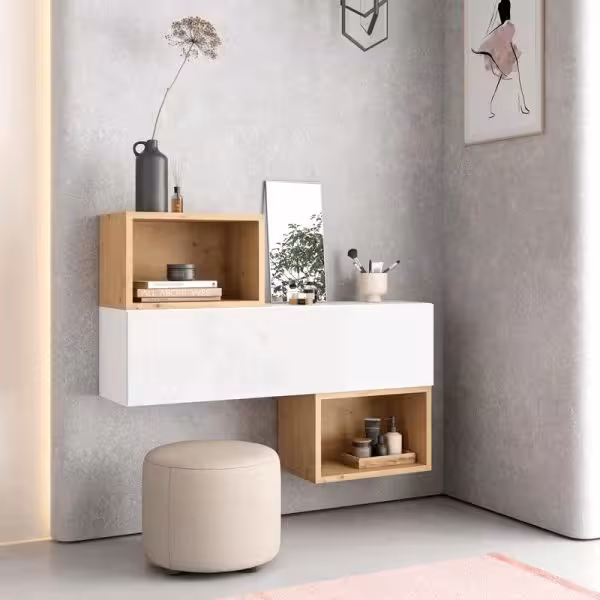 کتابخانه و میز آرایش مدل آنا