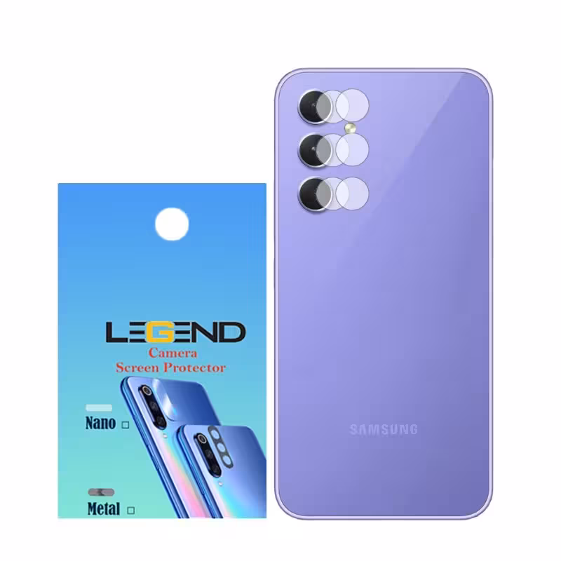 محافظ لنز دوربین لجند مدل نانو گلس مناسب برای موبایل سامسونگ Galaxy A54 بسته 2 عددی
