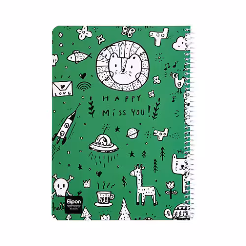 دفتر 60 برگ سیمی کلاسیک الیپون طرح 3