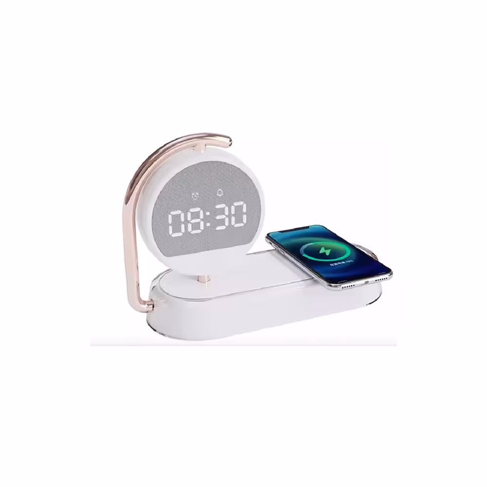 شارژر بی سیم، چراغ خواب و ساعت زنگدار K01T Clock