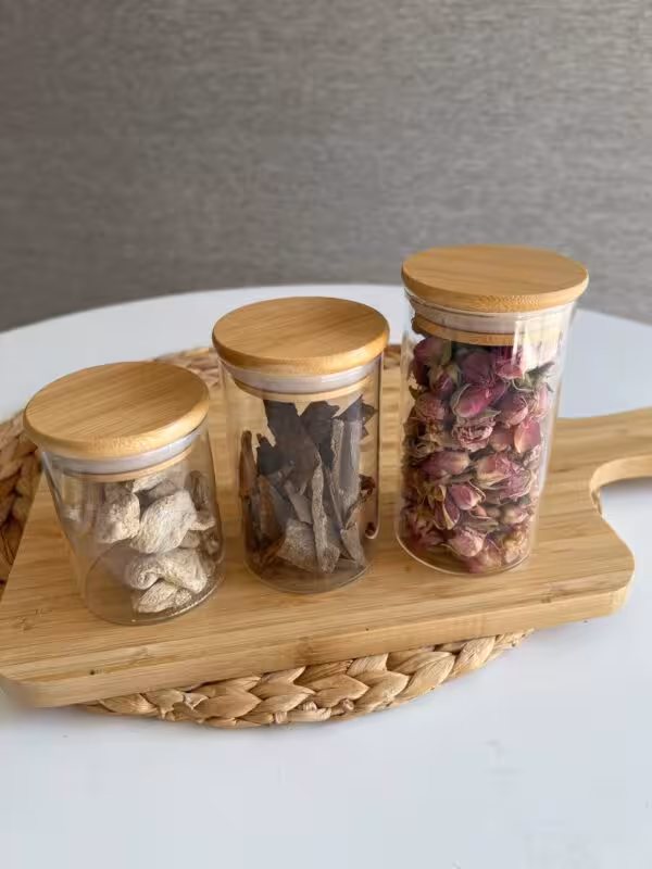 بانکه پیرکس گرد درب بامبو قطر 6.5 سانت