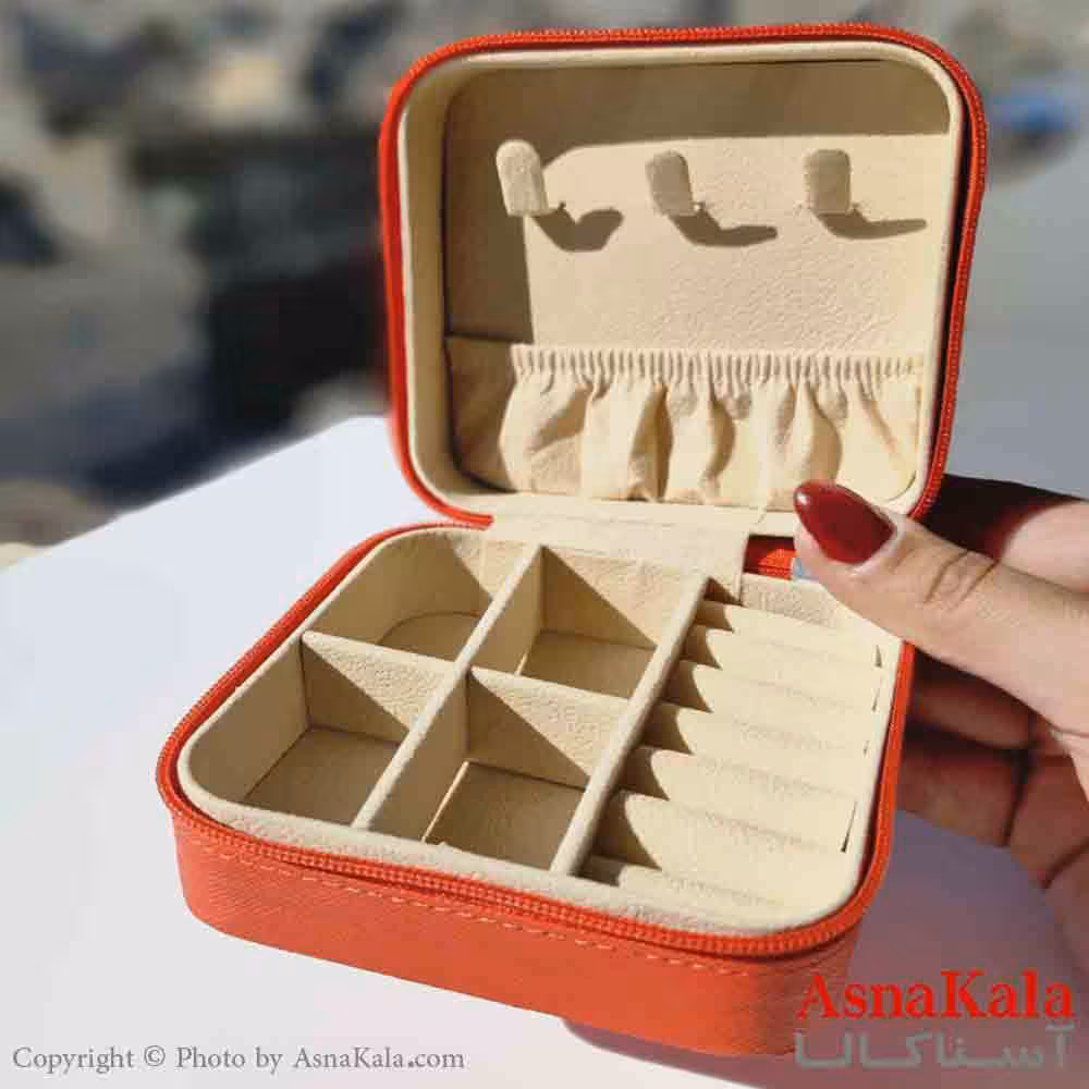 جعبه جواهرات پینترستی رنگ نارنجی  کد HAIR131012W