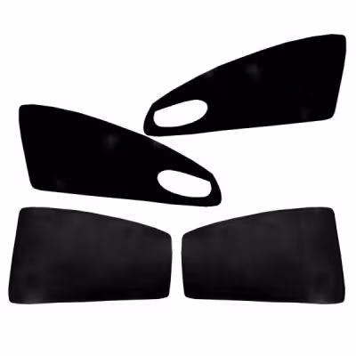 پرده شیشه بغل قالبی شاهین بسته 4 عددی | فنری و تاشو