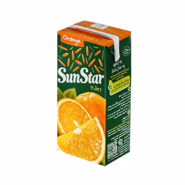 آب پرتقال پالپ دار سان استار 200 میلی لیتری