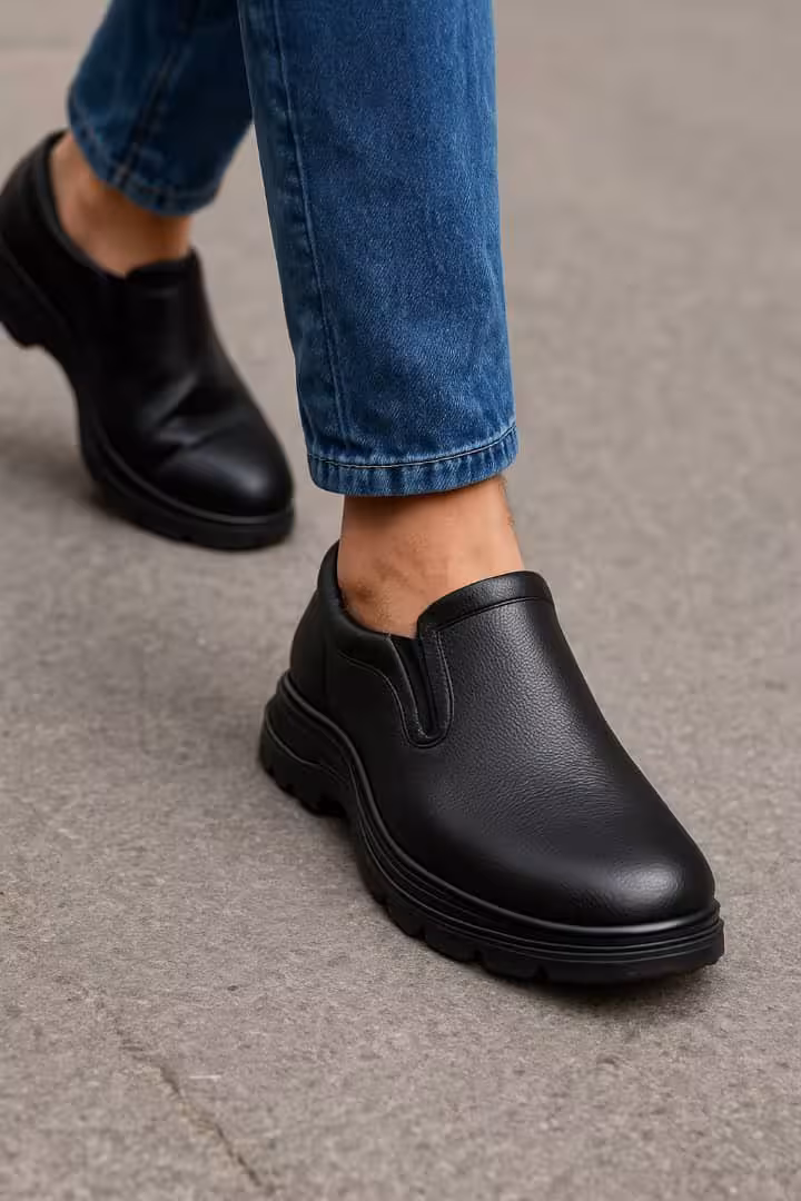 کفش مردانه طبی تمام چرم کد 3215