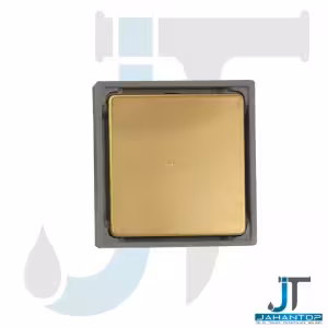 کفشور 11*11 سانت استیل صفحه صاف طلایی میراب