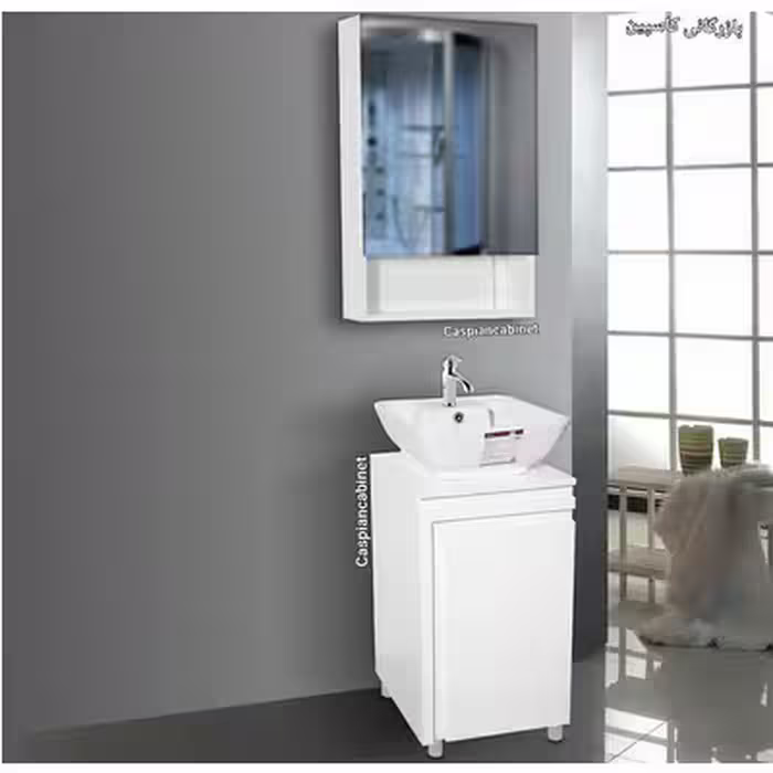 روشویی کابینت دار ساترون مربع زمینی40 سانت