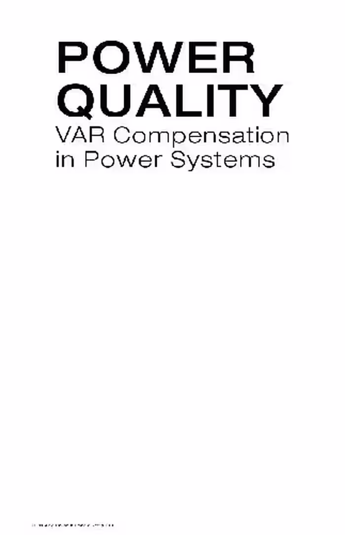 خرید و دانلود نسخه کامل کتاب Power Quality VAR Compensation in Power Systems