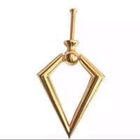 دستگیره تک پیچ فلزی طلایی آبکاری شده کد 122 بسته 4 عددی