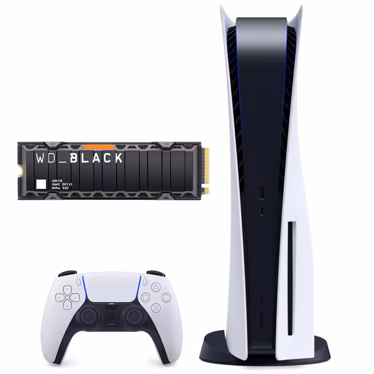 پلی استیشن 5 دیسک خور   حافظه اس اس دی WD_BLACK با ظرفیت یک ترابایت