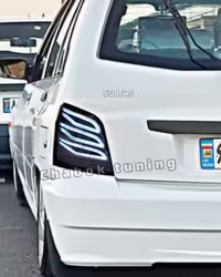 چراغ عقب پراید 111 طرحs500 سفید طلق دودی