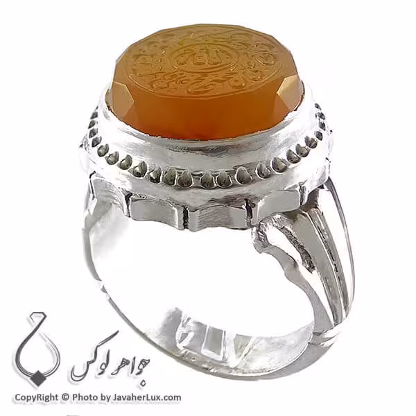 انگشتر نقره عقیق یمنی حکاکی 14 معصوم _ کد : 100123