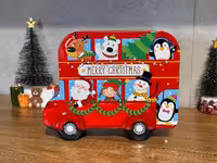 قوطی فلزی اتوبوس کریسمس