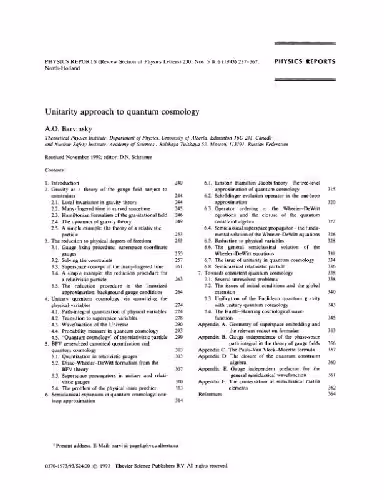 خرید و دانلود نسخه کامل کتاب Unitarity approach to quantum cosmology