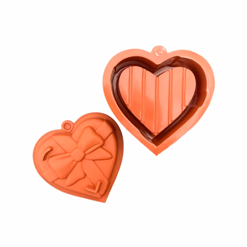 قالب سیلیکونی باکس شکلات طرح قلب قطر 10 ارتفاع 5 سانت